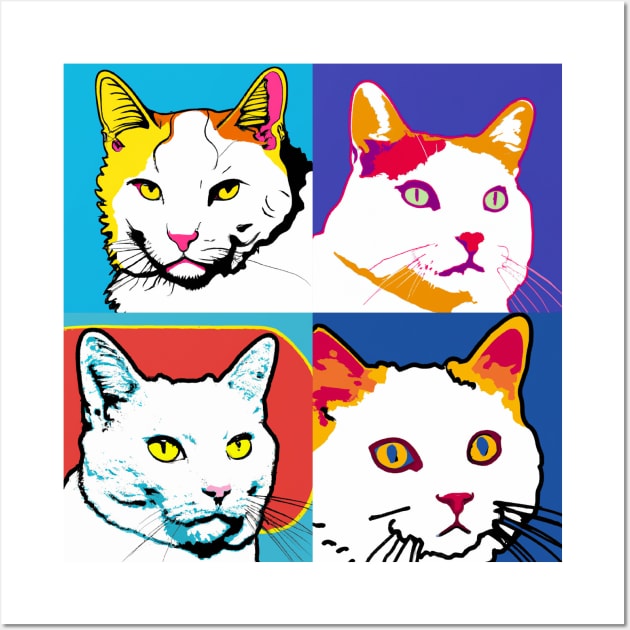 Turkish Van Pop Art - Cat Lover Gift Wall Art by PawPopArt